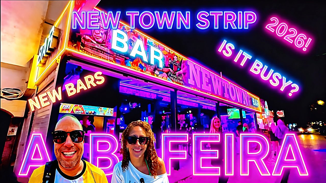 I Was Shocked.... 2 New Bars! &mdash; Albufeira New Town Nightlife Walk 2026 | What's New, How Busy