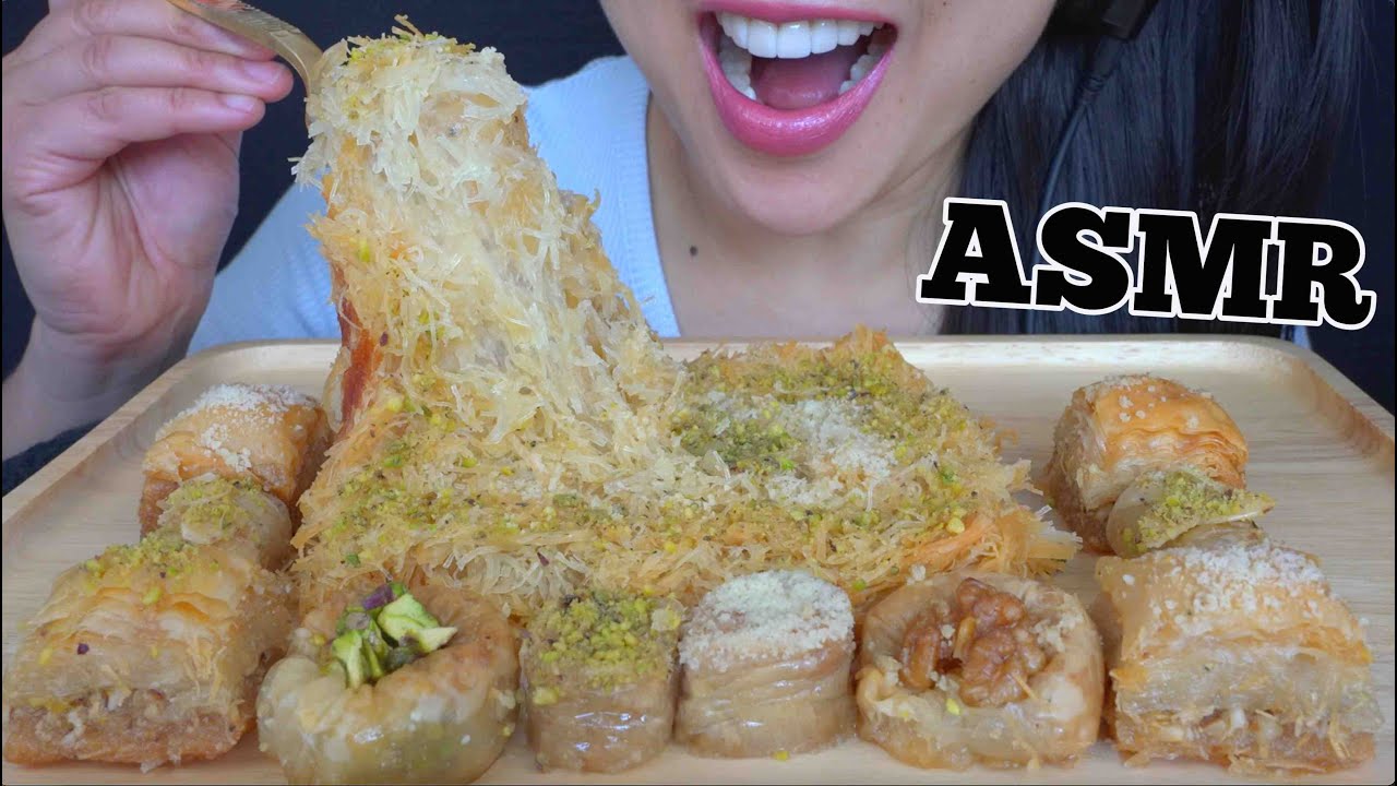 ASMR BAKLAVA + KANAFEH *CHEESE (SOFT CRUNCHY EATING SOUNDS) NO TALKING | SAS-ASMR