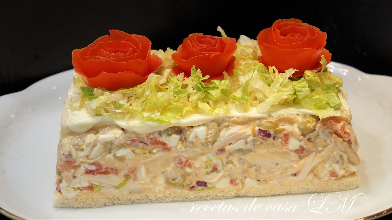 PASTEL DE POLLO FRÍO FÁCILISIMO Y SÚPER RÁPIDO