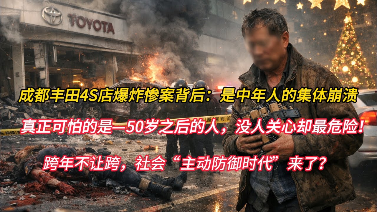 成都丰田4S店爆炸惨案背后：是中年人的集体崩溃，真正可怕的是&mdash;50岁之后的人，没人关心却最危险！跨年不让跨，社会&ldquo;主动防御时代&rdquo;来了？