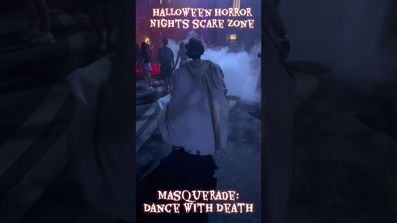 HHN Scare Zone walkthrough: Masquerade: Dance with Death #hhn #halloweenevent