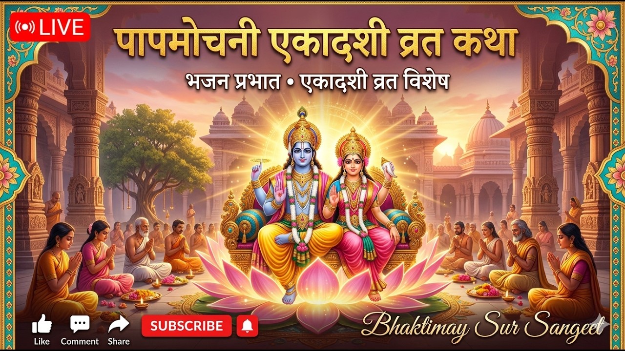 🔴पापमोचनी एकादशी व्रत कथा | Bhajan Prabhat | Papmochani Ekadashi Vrat Katha Live