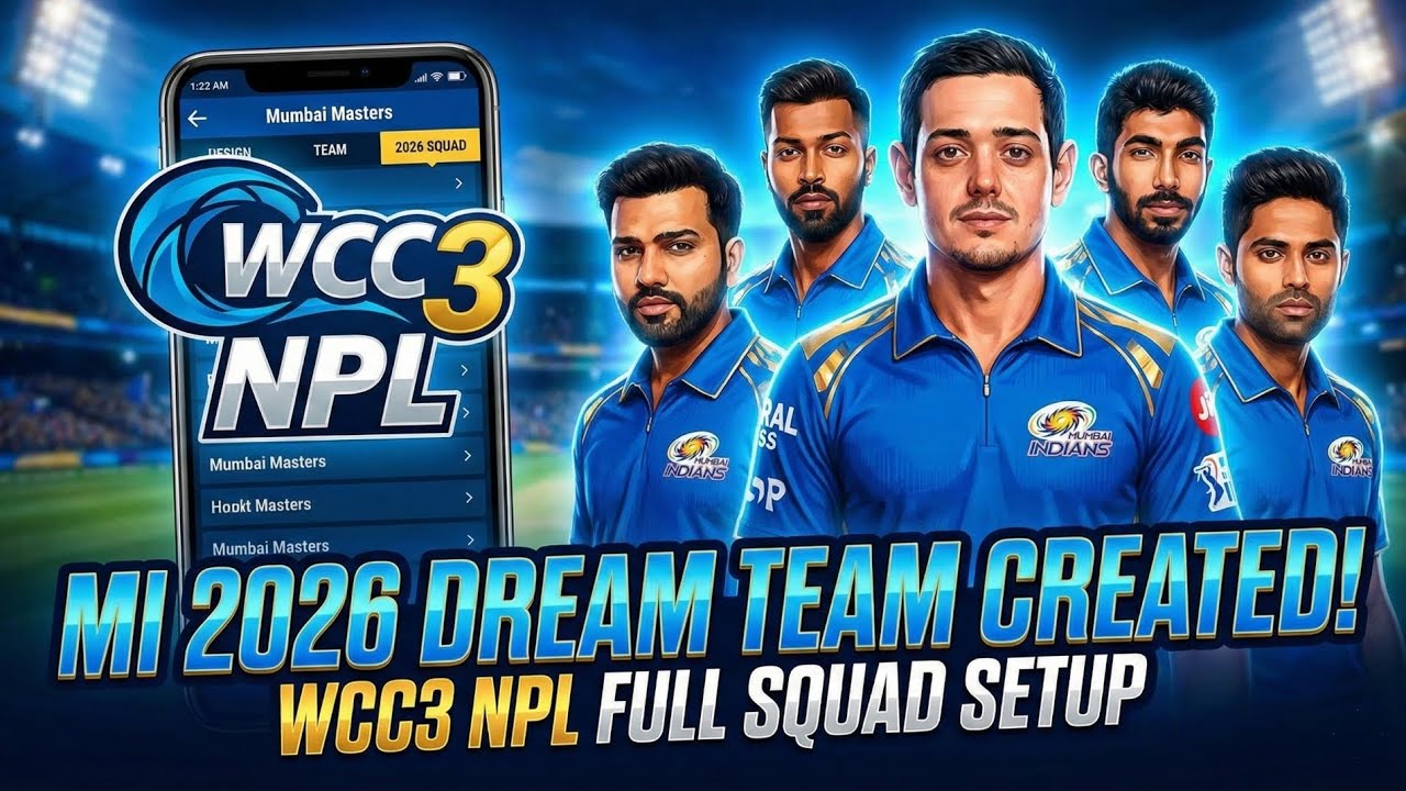 MI 2026 Dream Team Gameplay | WCC3 NPL Mumbai Masters Squad Setup