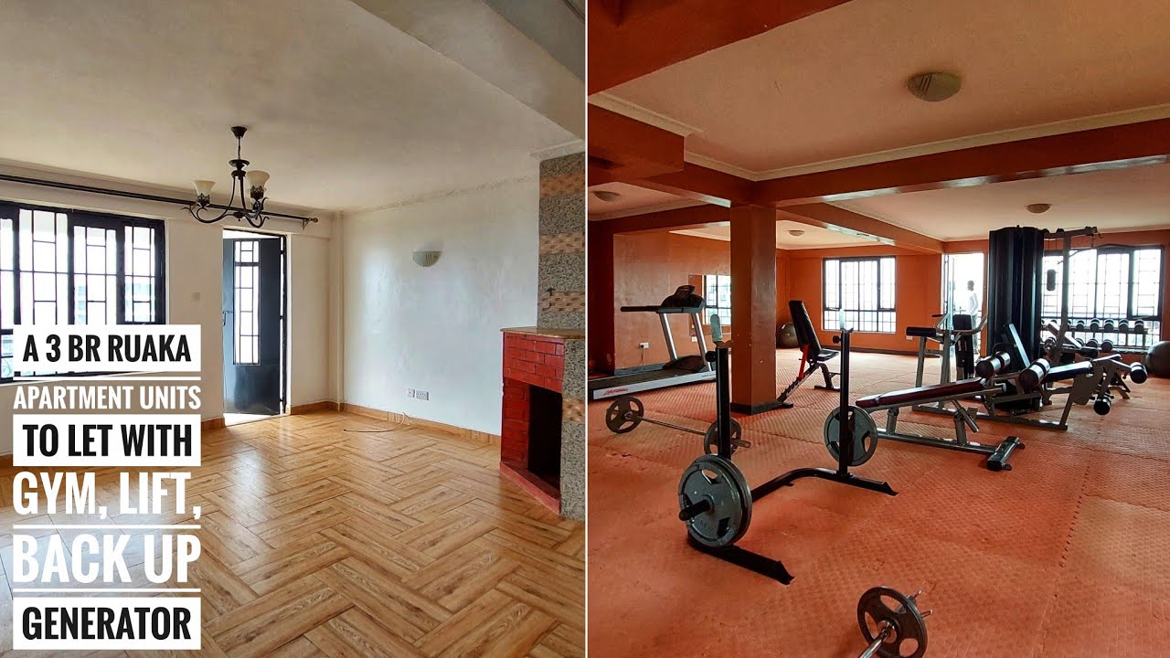 INSIDE A MASSIVE 3 BEDROOM APARTMENT TO LET IN RUAKA WITH A LIFT, BACK UP GENERATOR, GYM, RESTAURANT
