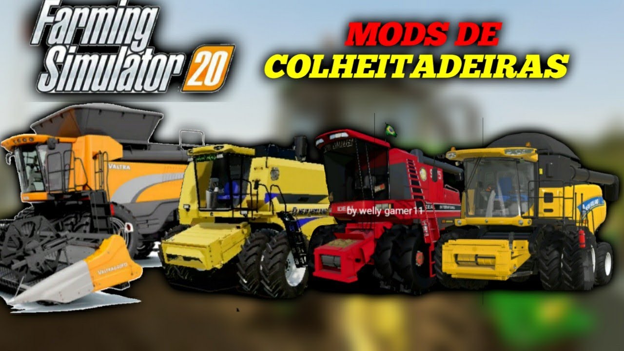 MODS DE 4 COLHEITADEIRAS BR FS20 (DOWNLOAD) ESPACIAL DE 1000 INSCRITOS👍🤠