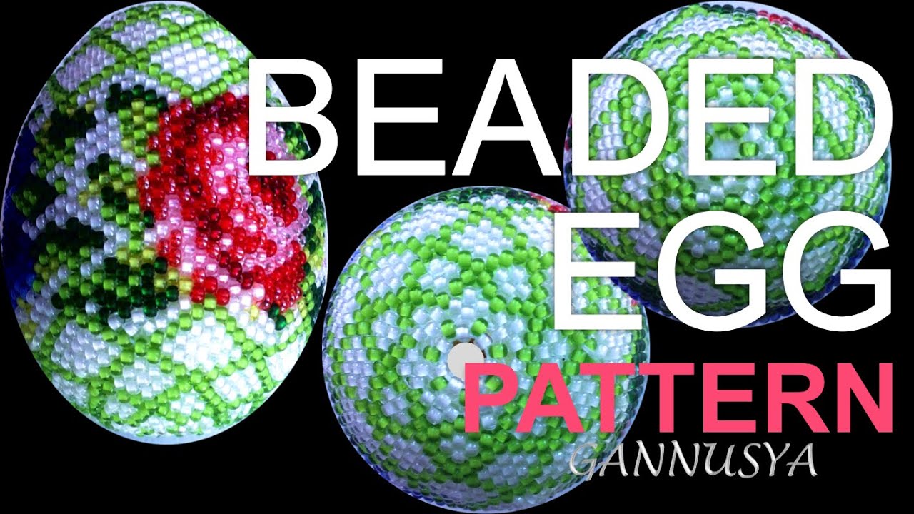 BEADED EGG 2 DIY PATTERN tutorial