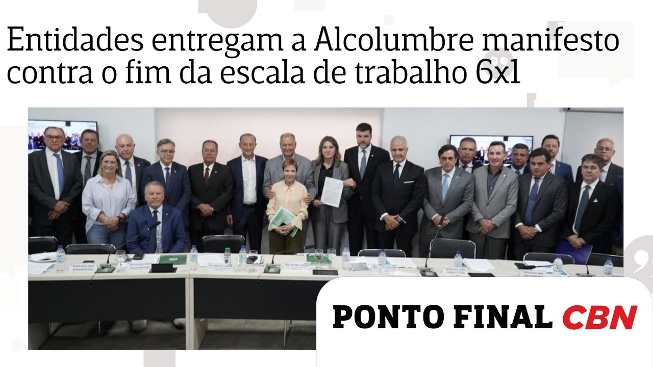 Entidades assinam manifesto contra fim da escala 6x1e entregam documento a Alcolumbre