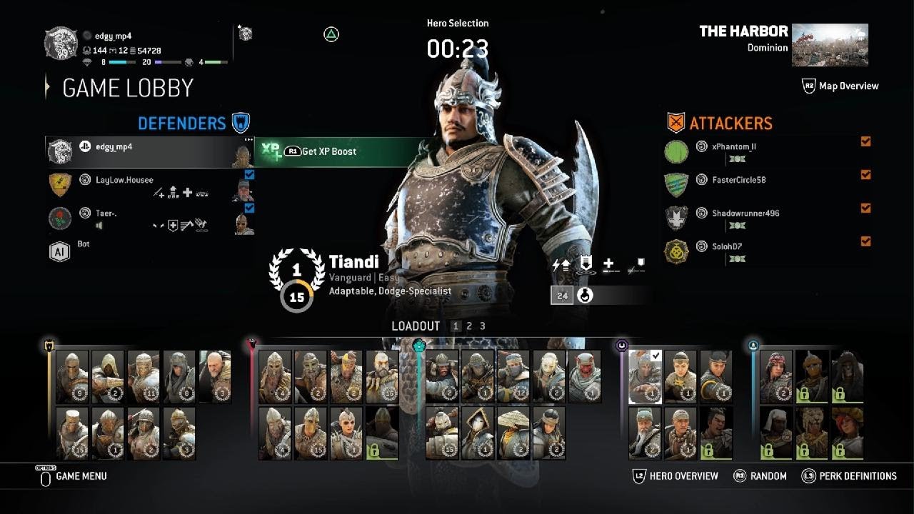 For Honor low rep tiandi game