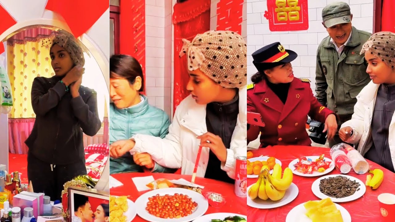Peng Shuai took yiman to a rural wedding banquet.