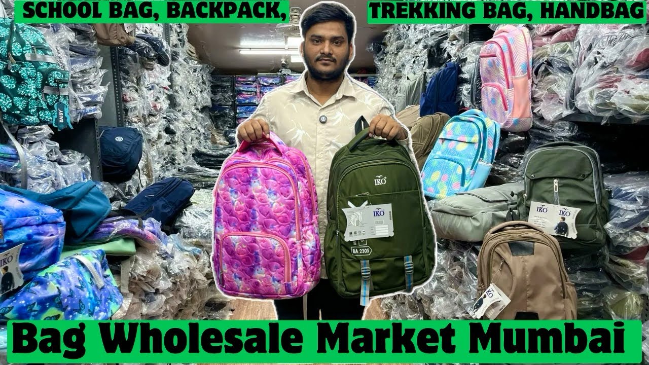 Bag Wholesale Market Mumbai Madanpura Ladies Hand Bag Kids school Bag wholesalers & Manufacturers