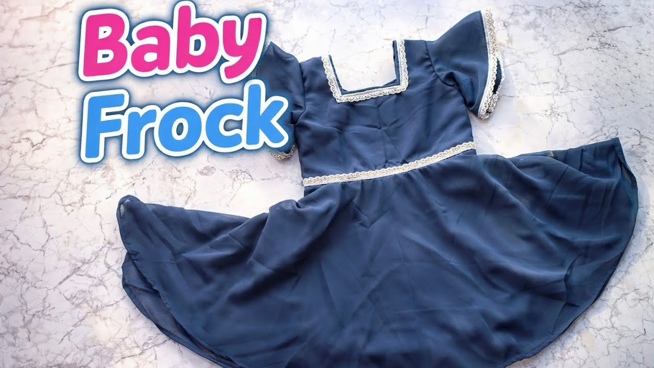 Baby Frock Pattern Cutting & Stitching 🧵 #babyfrock #frockdesign 