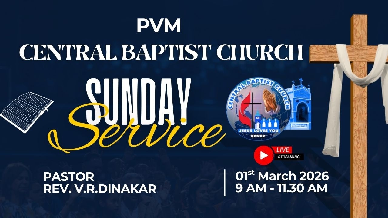 ఆదివారపు ఆరాధన Live || 01-03-2026 || PVM సెంట్రల్ బాప్టిస్ట్ చర్చి,కోవూరు.