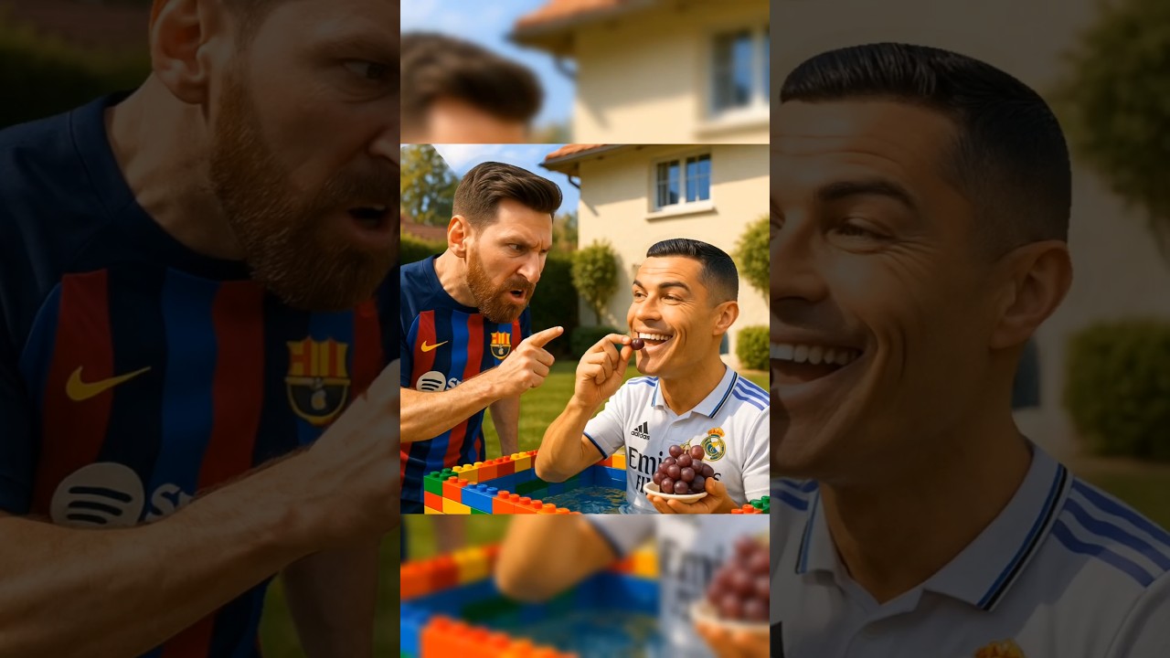 &iexcl;Ronaldo ROBA las uvas de Messi😨🍇!. Messi👑, Ronaldo🐐 y Mbappe🐢.