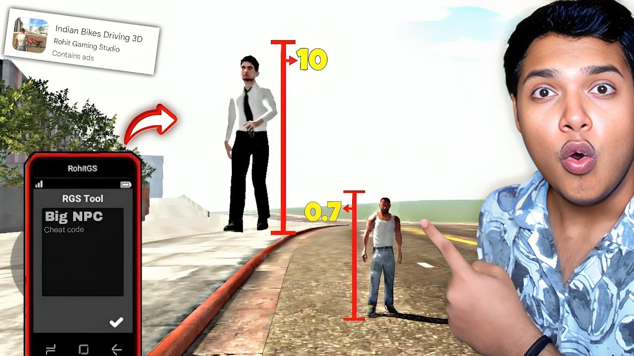 Trying Most Secret CHEAT CODE Of Indian GTA 5 ( INDIAN BIKE DRIVING 3D )