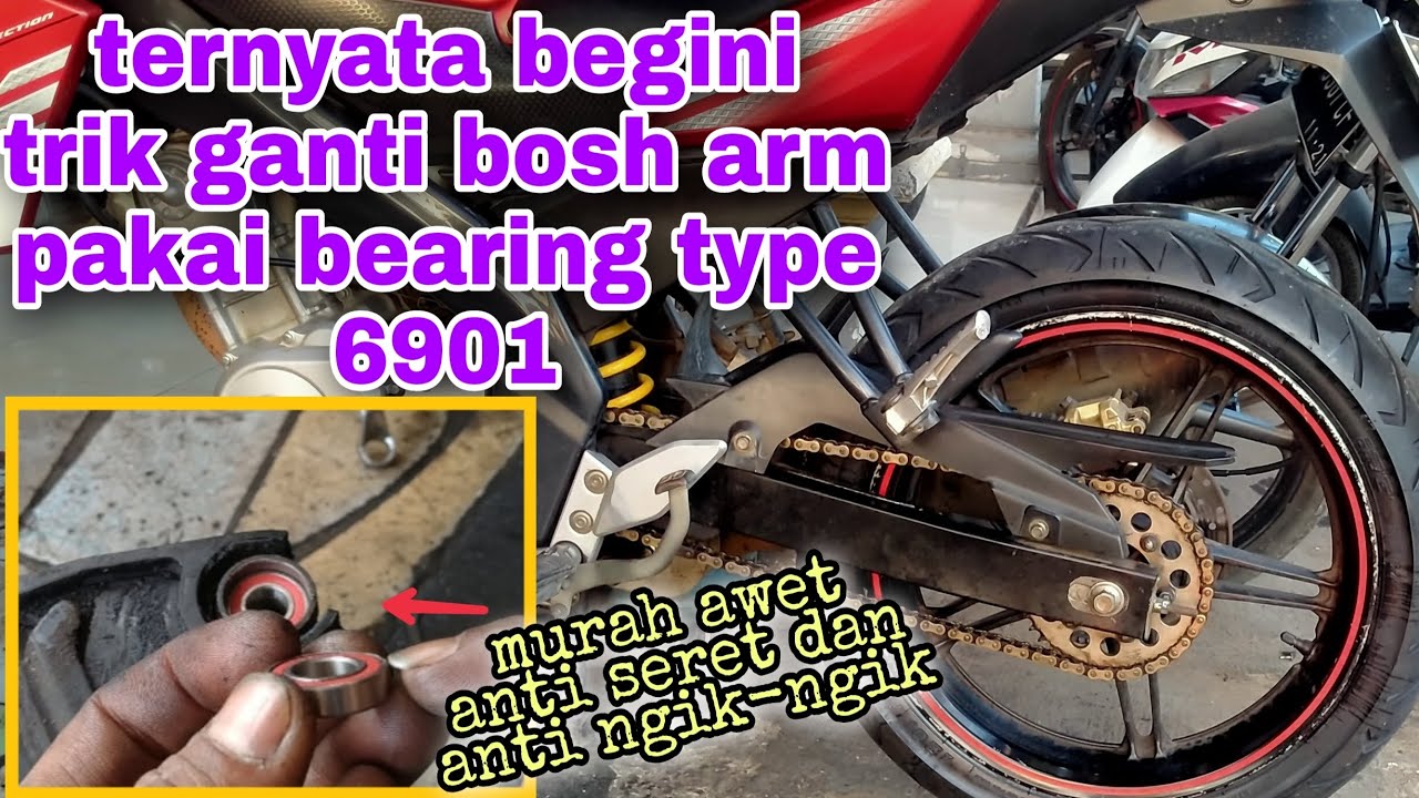 Как заменить втулку рычага Vixion с помощью подшипника типа 6901 #маятник