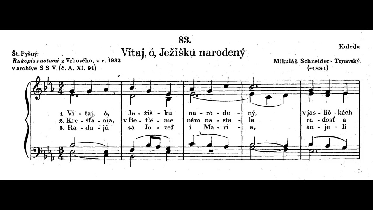 JKS 83 - Vitaj, ó, Ježiško narodený