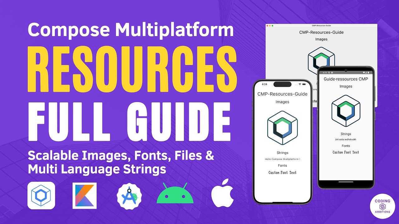 How To Share Resources In Compose Multiplatform | KMP Images, Fonts, Files & Multi Language Strings