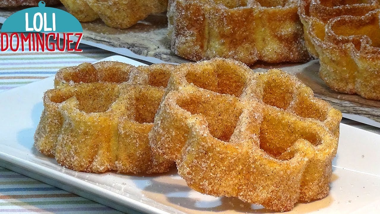 Receta de Flores Manchegas crujientes o Solteritas. Loli Domínguez - Dulce tradicional. Semana Santa