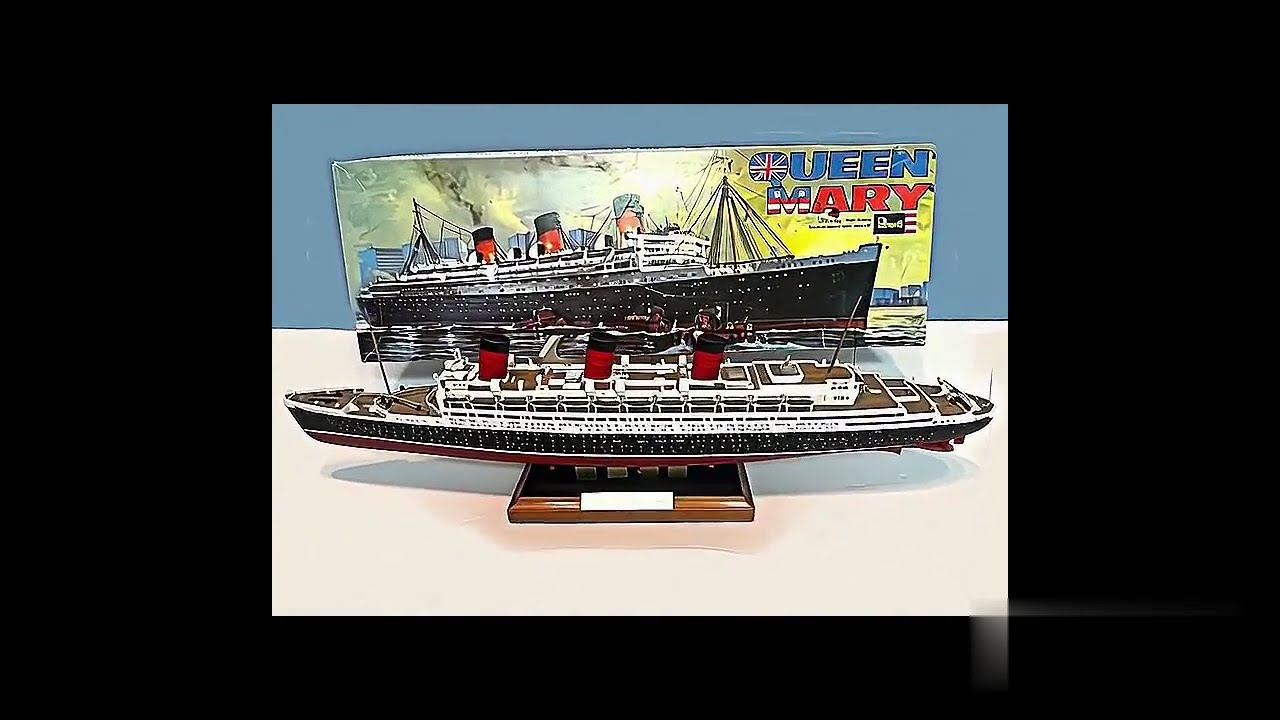 My Built-up Model of the Ocean Liner, RMS Queen Mary. She was Manufactured by Revell Models in 1972