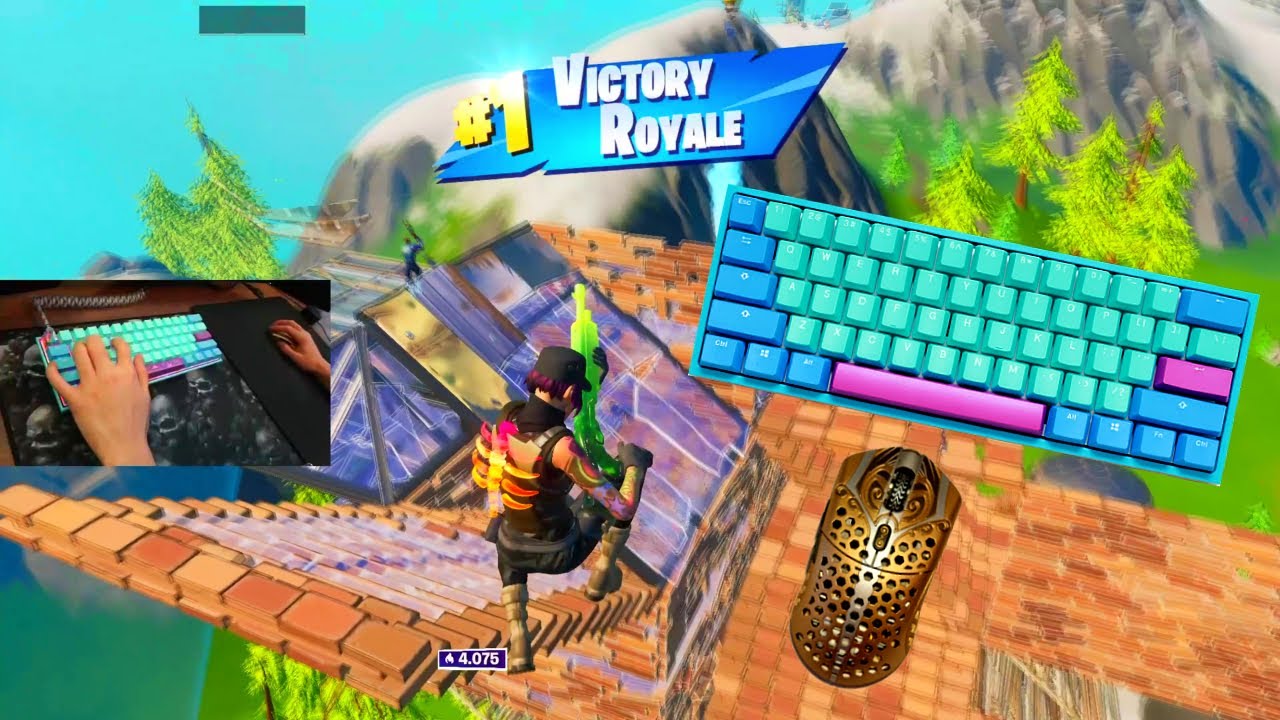 Ducky Mecha Frozen Llama ASMR Chill🤩Satisfying Gameplay Keyboard Fortnite 390 FPS Smooth 4K