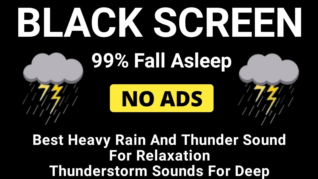 GENTLE RAIN Sounds for Sleeping BLACK SCREEN || Sleep and Meditation - Dark Screen Nature Sounds