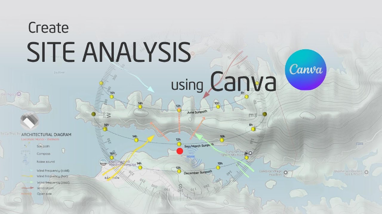 Create Site analysis using Canva template (style 1)