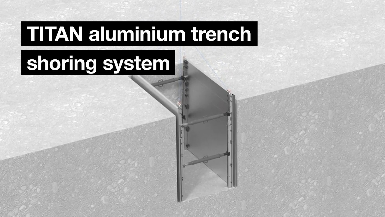 Aluminium trench shoring system: Assembly and accessories LITEBOX Aluminium trenching system