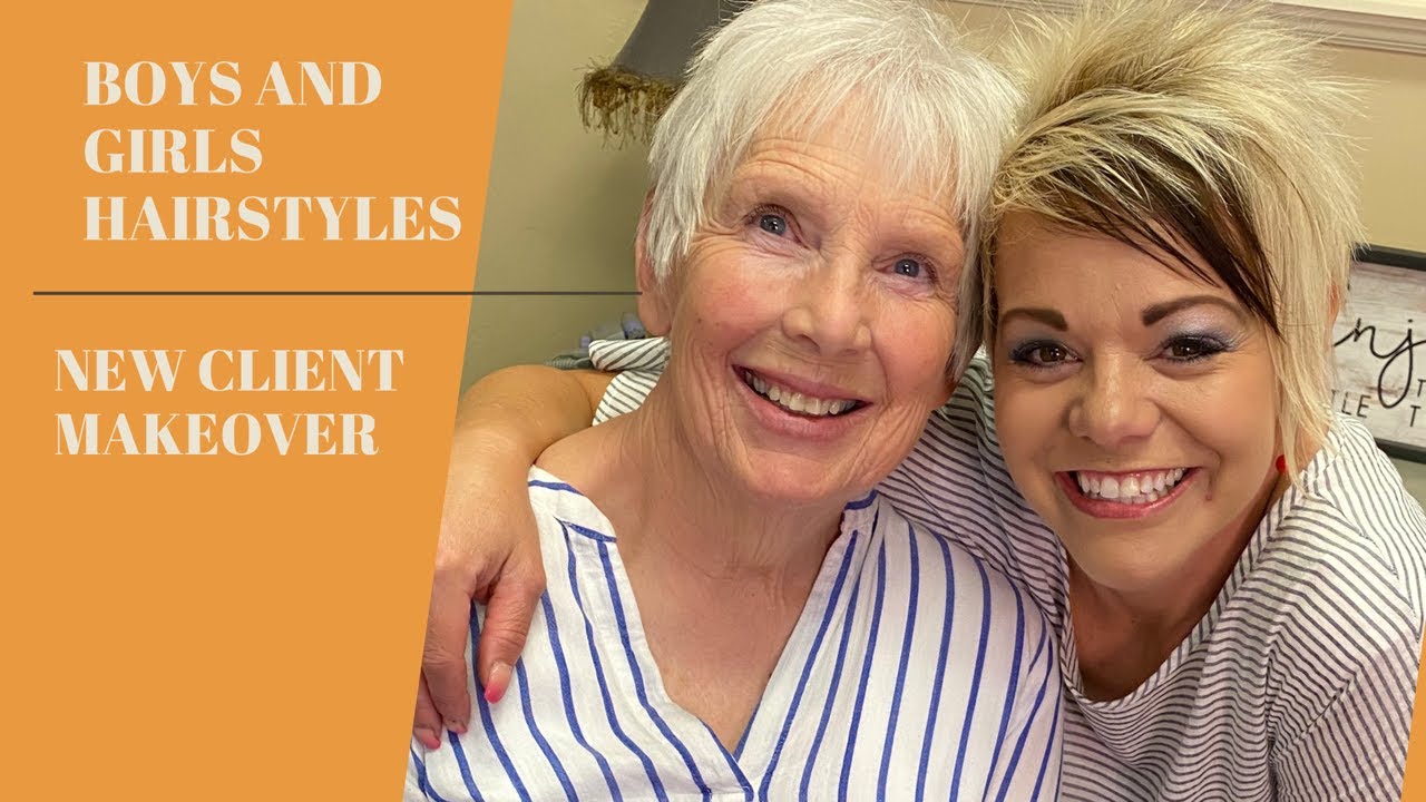 Older Women Hairstyle Makeover Using Point Cut Technique