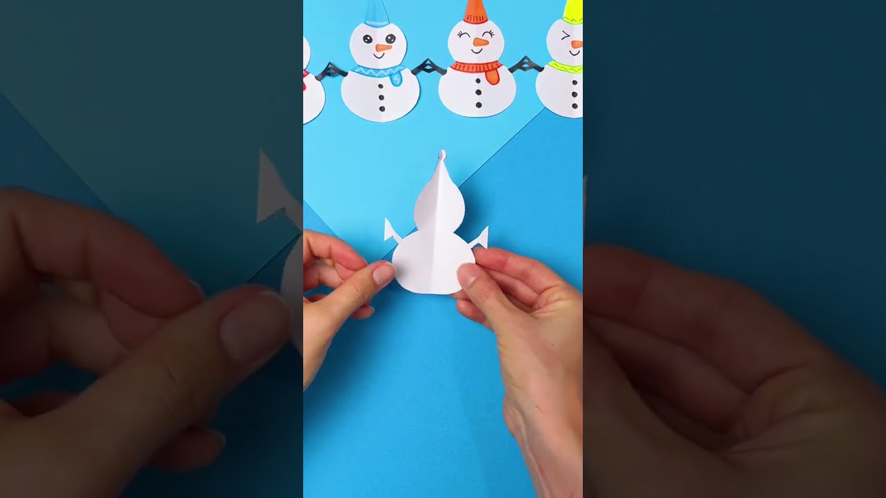 Easy DIY Paper Snowman Craft for the Holidays!