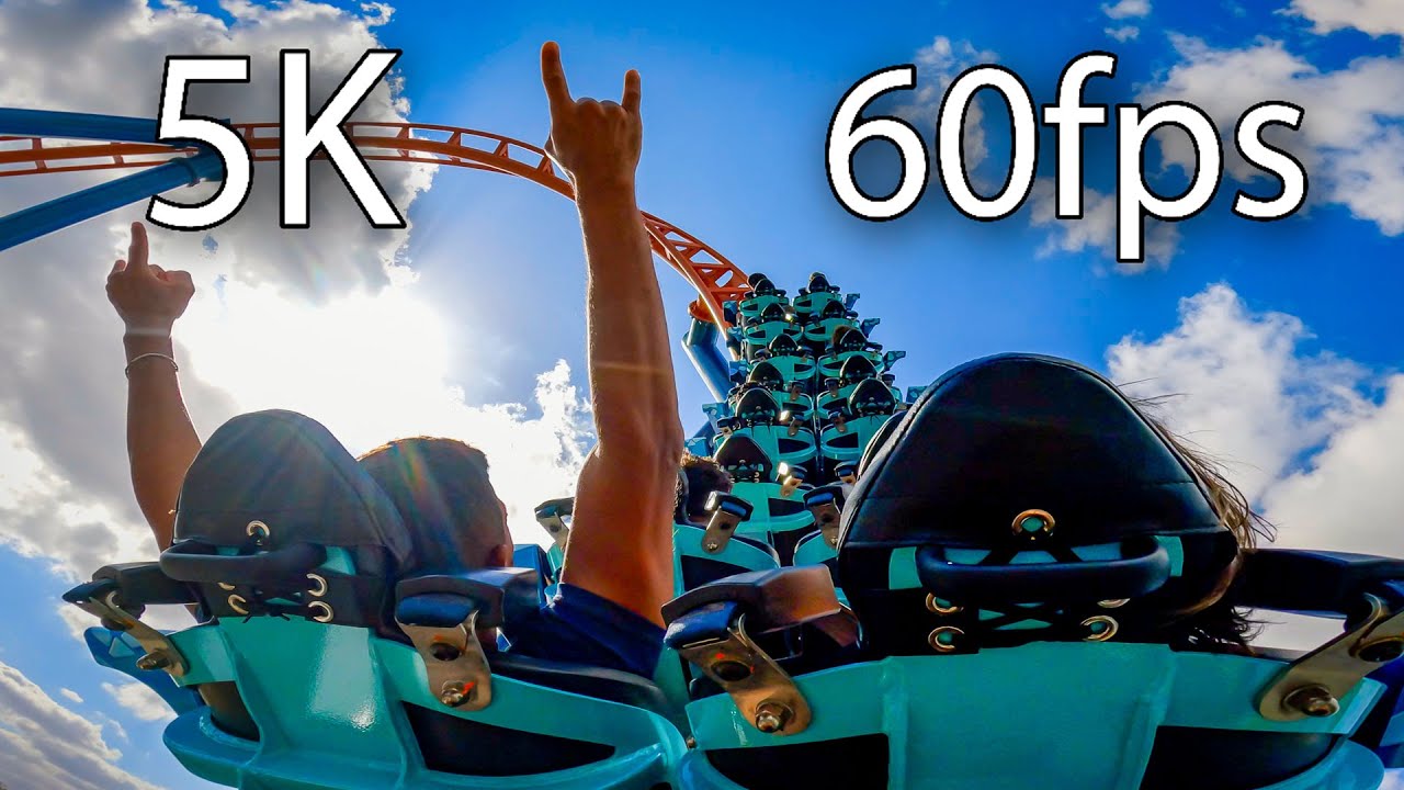 Ice Breaker, вид с заднего сиденья, 5K POV, 60 кадров в секунду, SeaWorld Orlando
