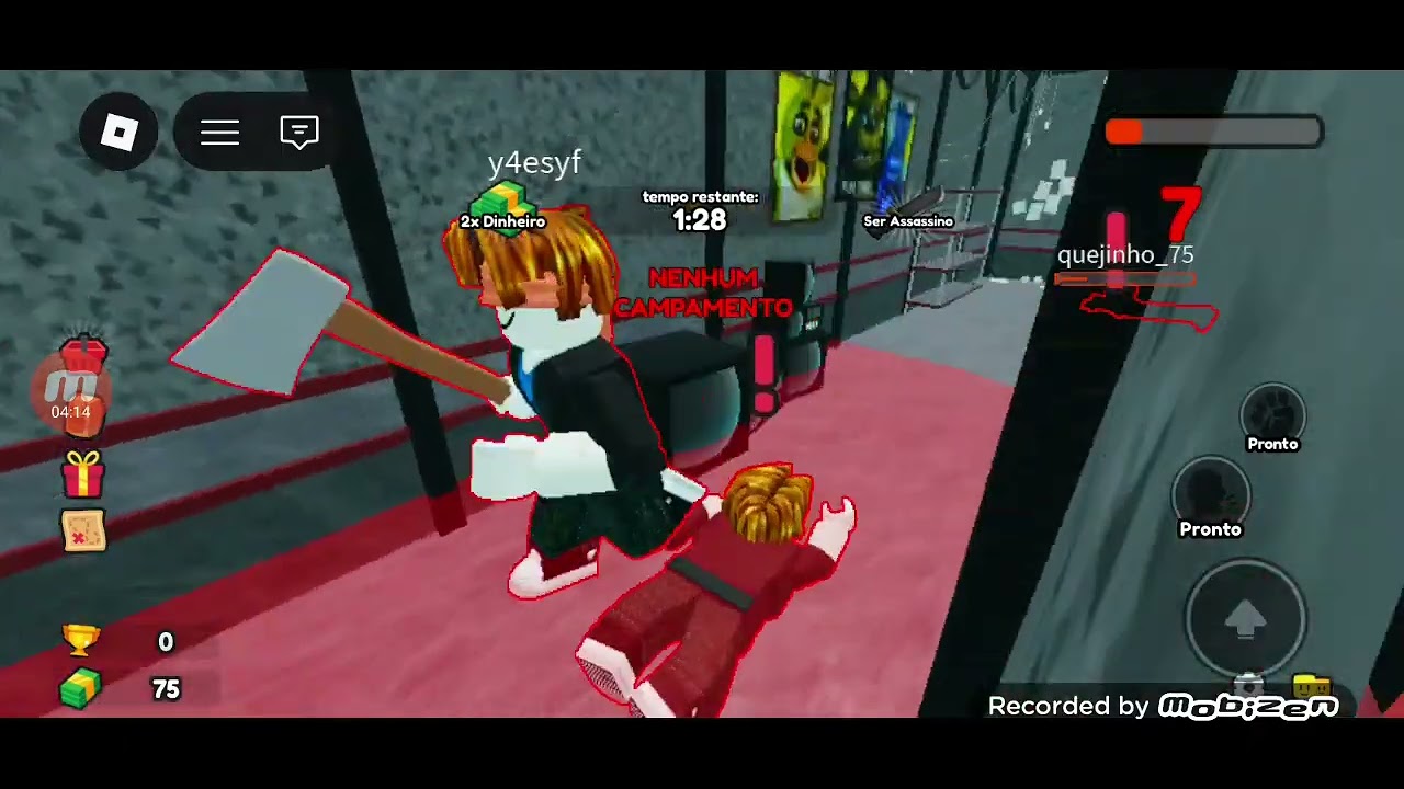 Jogando roblox