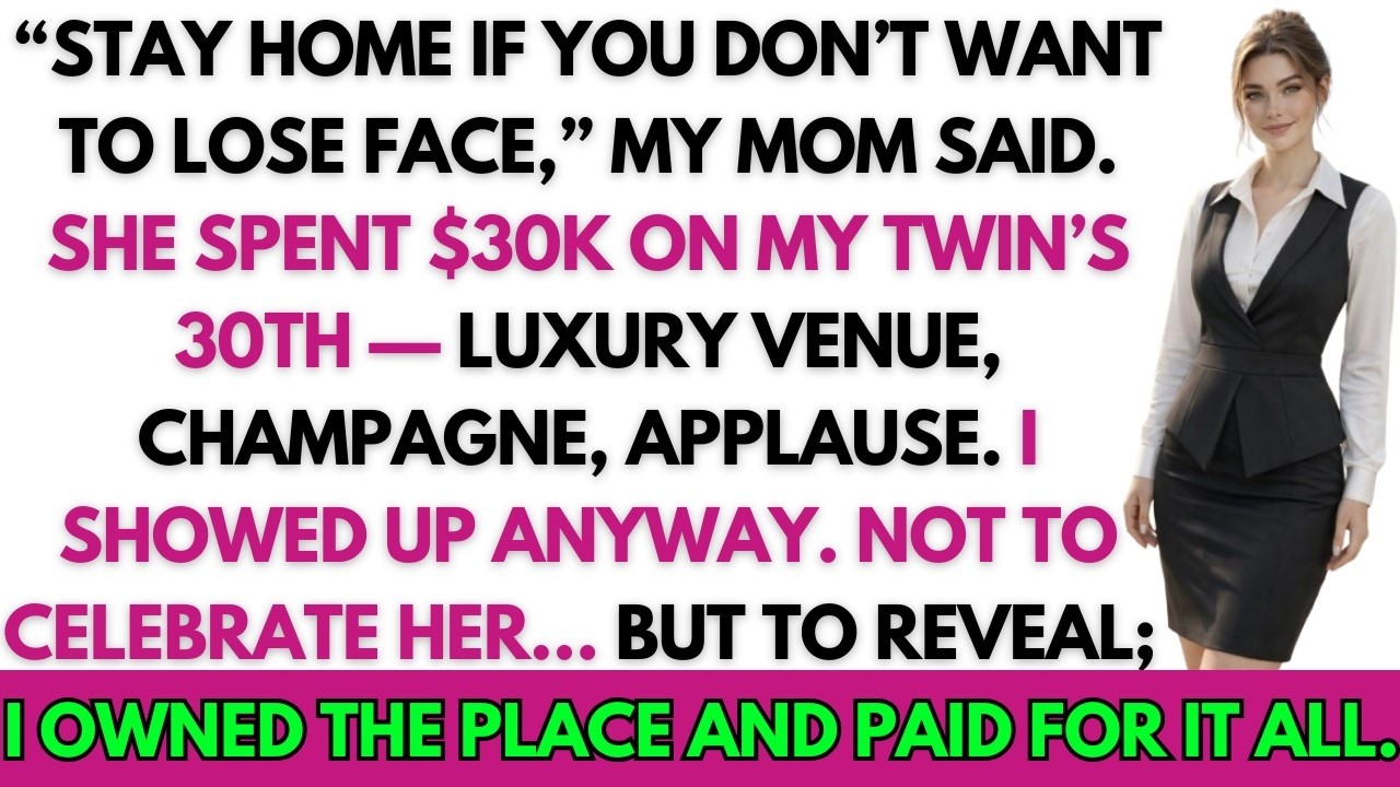 “Stay Home If You Don’t Want To Lose Face.” My Mom Spent $30K On My Twin’s 30th—So I Showed Up With…