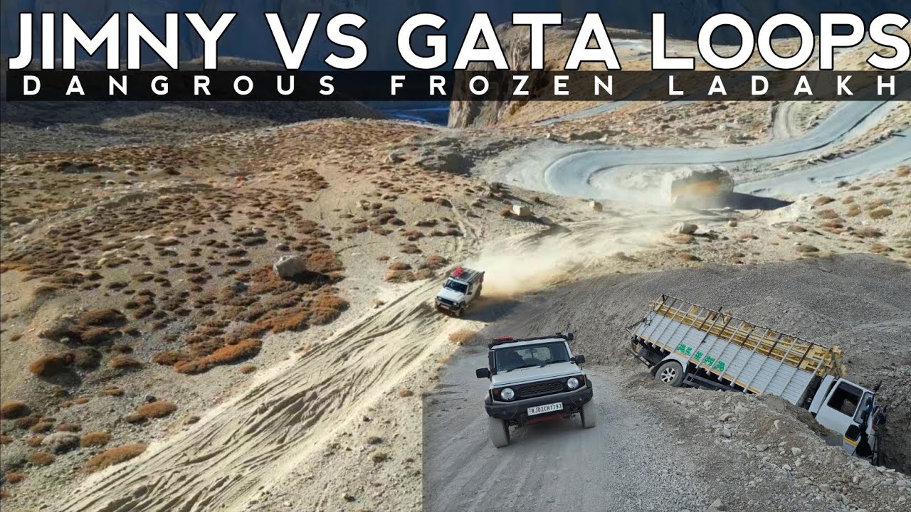 JIMNY VS GATA LOOPS || DANGEROUS FROZEN LADAKH || Jimny ने कमाल कर दिया इन shortcuts में