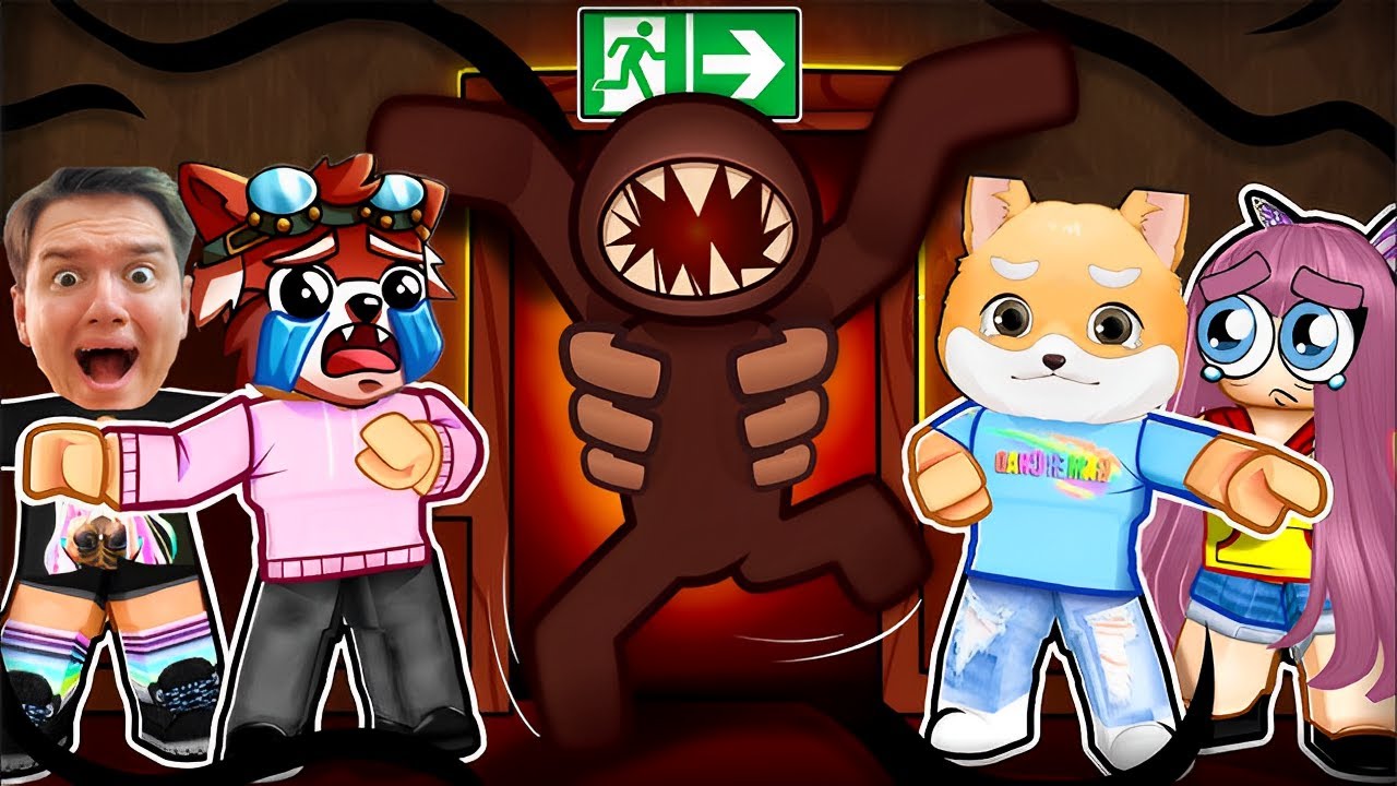 AM JUCAT DOORS cu MAI MULTI YOUTUBERI pe ROBLOX?! *AM MURIT?*