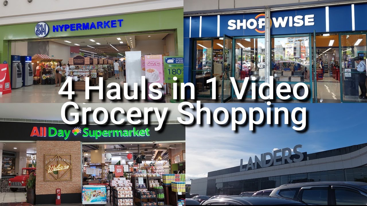 4 Supermarket Hauls in 1 Video Grocery Shopping Compilation with Prices May 2025