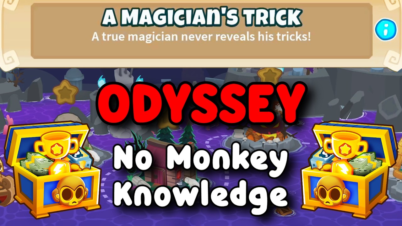 BTD6 Odyssey | No Monkey Knowledge Guide | Hard Mode Tutorial | A Magician's Trick