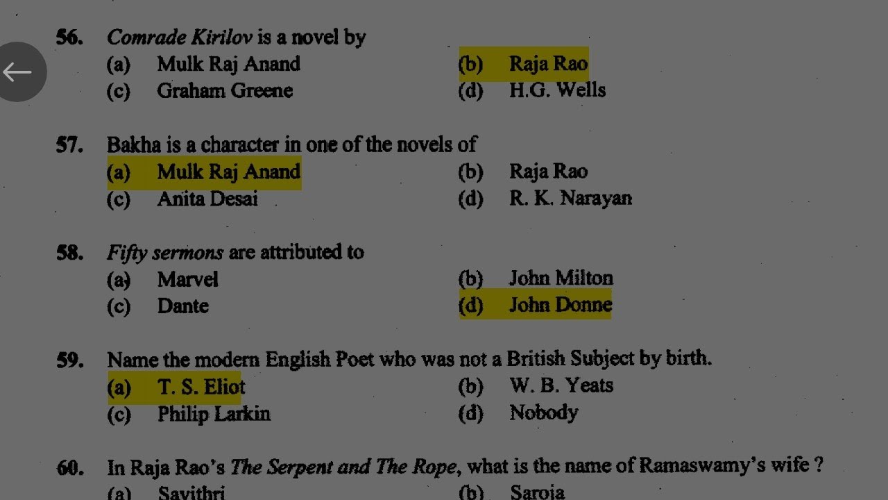 Master cadre English previous year question paper | Part-2