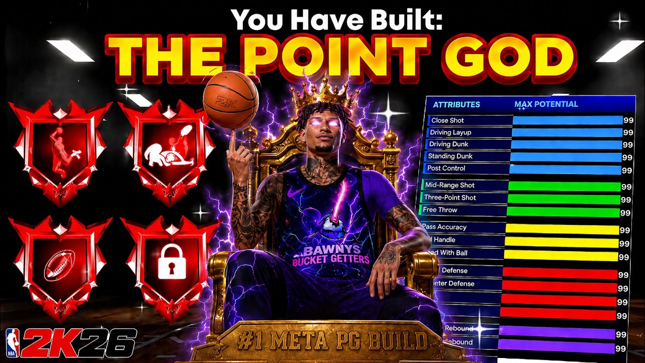 *NEW* BEST POINT GUARD BUILD In NBA2K26! OVERRPOWERED *ENDGAME* DO IT ALL PG BUILD! BEST BUILD 2K26