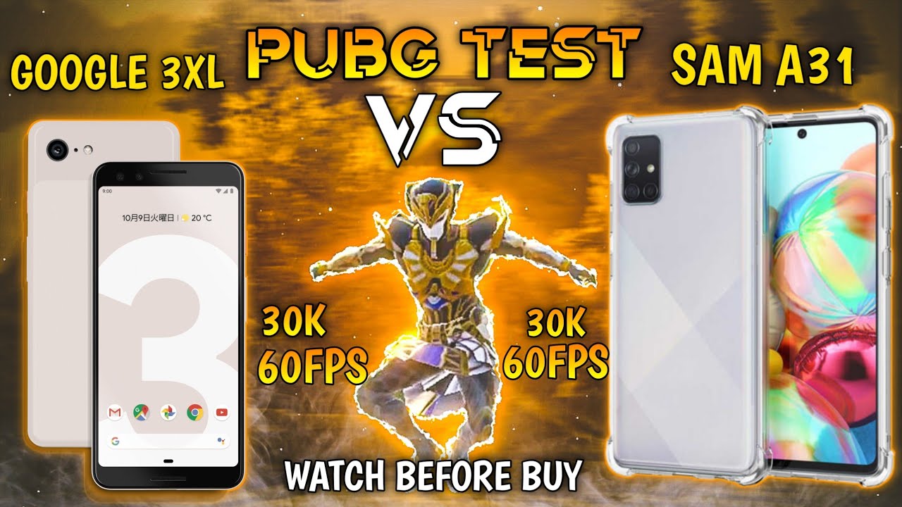 SAMSUNG A31 & GOOGLE PIXEL 3XL PUBG REVIEW | GRAPHICS TEST GAMEPLAY