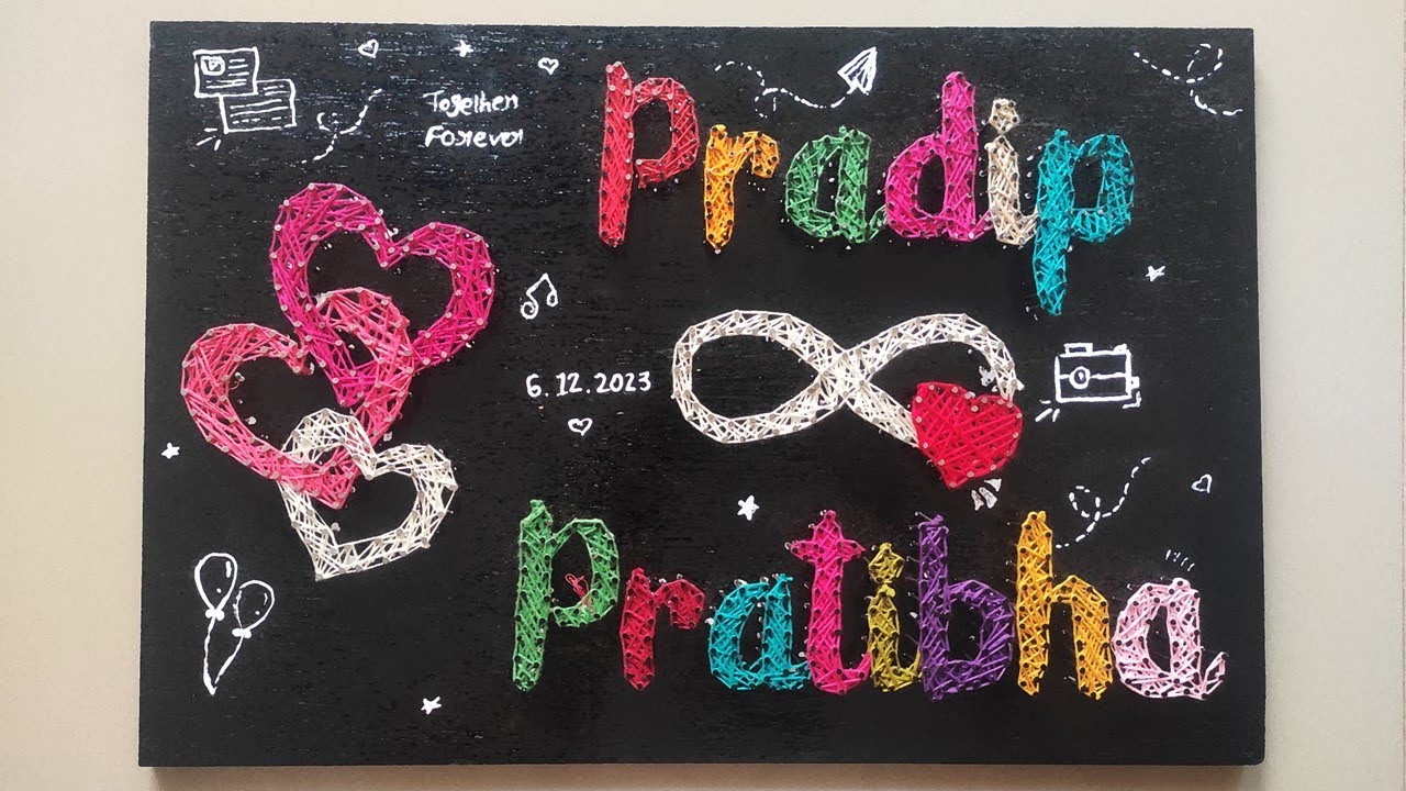 How to do String ART for beginners step by step | Best string art for couple | 
