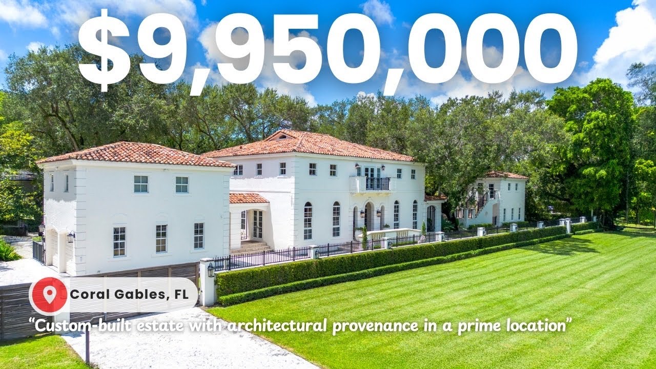 This $9.95M Coral Gables Mansion FLAWLESSLY Blends Modern & Mediterranean Design!!