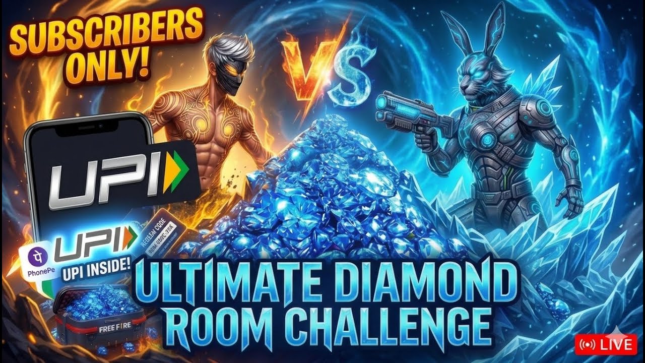 Free Fire Live: Win ₹500 UPI + Redeem Codes 🎟️ | Custom Room Only for Subs! Join Fast ⚡