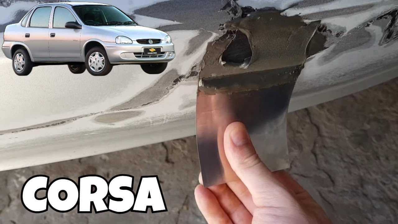 Cómo Masillar y Lijar un Paragolpes de Plástico de Chevrolet Corsa