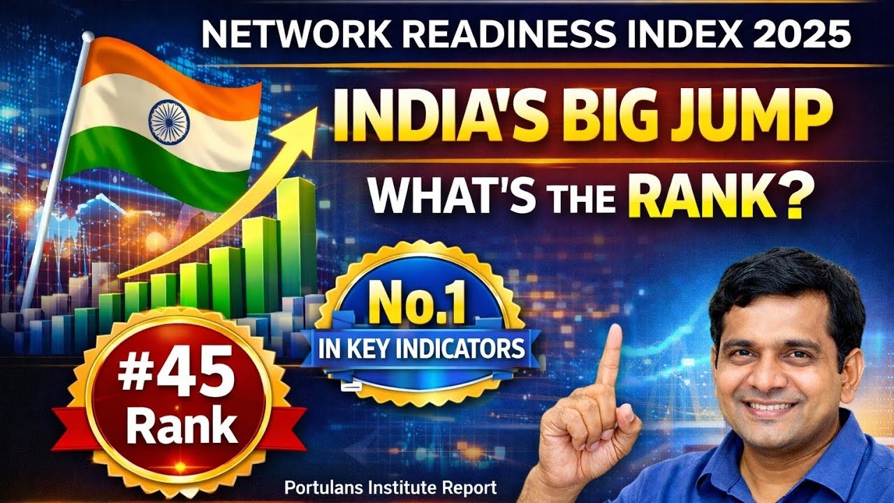 India&rsquo;s Rank in Network Readiness Index 2025 | Big Jump to #45 | NRI Explained