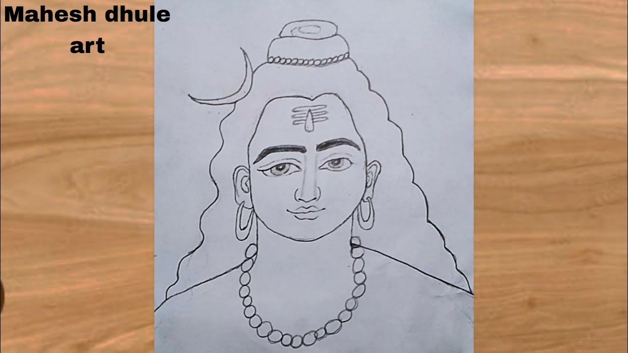 Chitra | Shiva Drawing for Beginners | Pencil Sketch of Shiv Ji