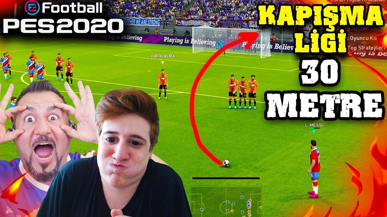MESSİ 30 METRE EFSANE FRİKİK GOLÜ!-SUAREZ-GRIEZMANN | PES 2020 KAPIŞMA LİGİ