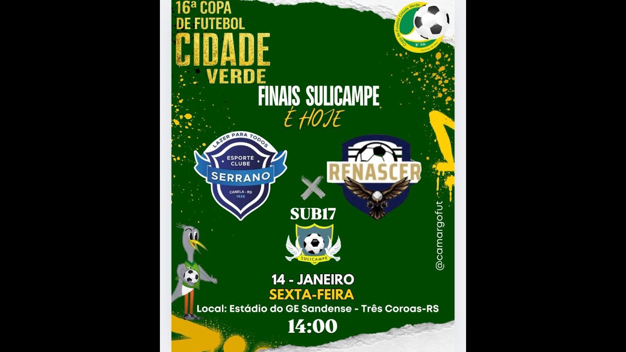 16ª COPA CIDADE VERDE ( GRANDE FINAL ) - SERRANO X PROJETO RENASCER- SANDENSE