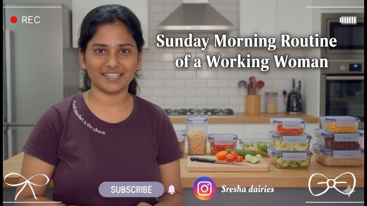 Sunday morning routine of working women 