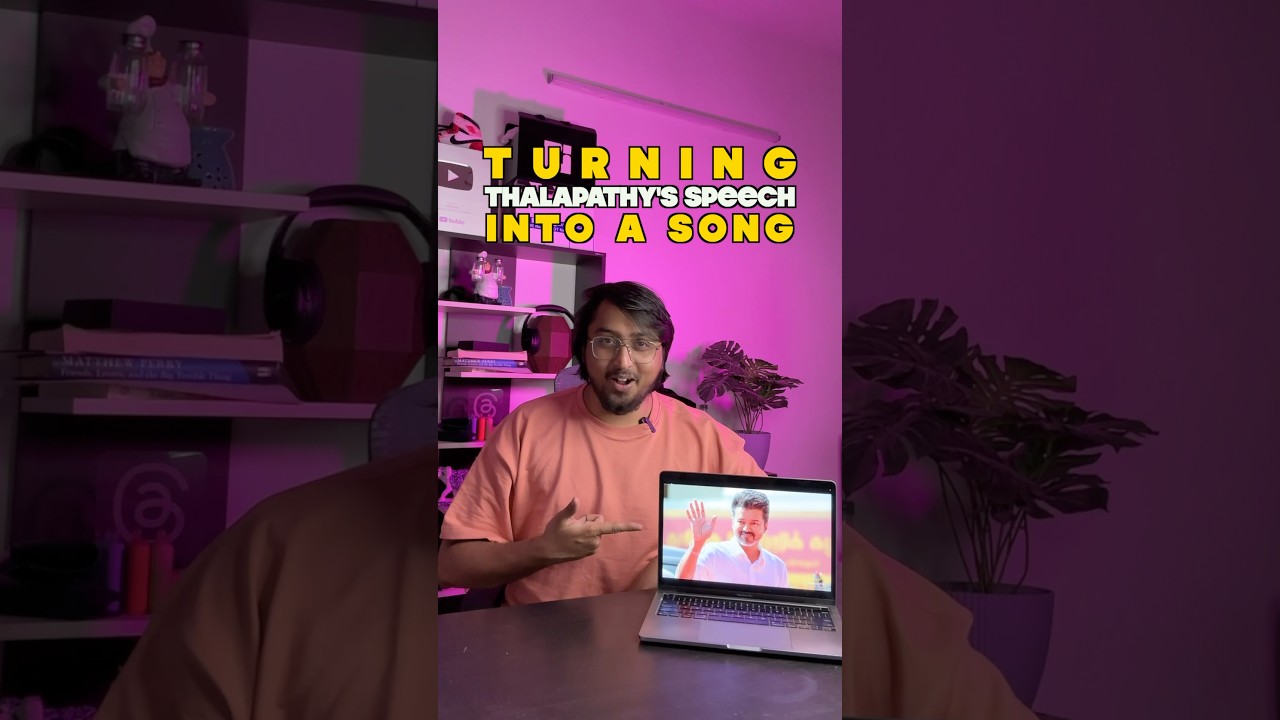 How I Turned Thalapathy&rsquo;s Speech Into A Song 🤯🔥💥 | #thalapathy #tvk