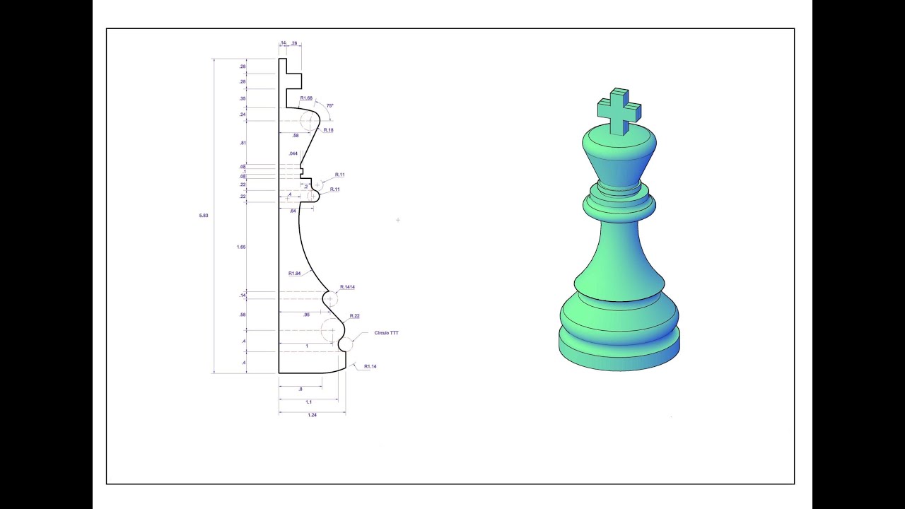 Time Lapse  Diseño de Pieza de Ajedrez en SolidWorks 2021😎🤩🤴🤴🤴🤴🤴
